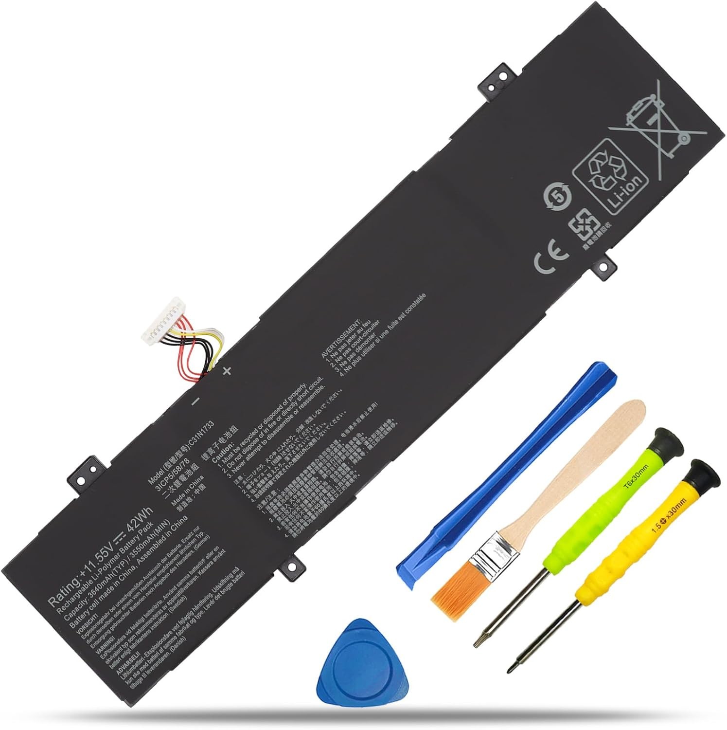 C31N1733 Laptop Battery Replacement for ASUS VivoBook Flip 14 TP412 TP412U