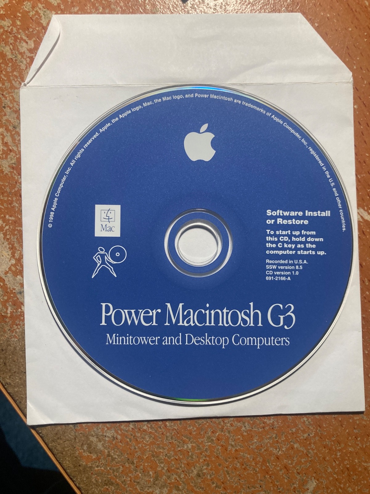 Apple 1998 Power Macintosh G3 Minitower Software Install Restore CD 8.5 OS 8