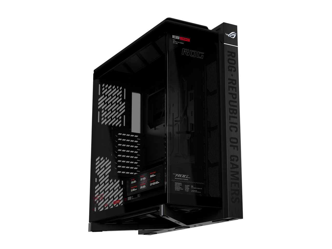 ASUS ROG Cronox Full Tower Gaming PC Case Curved Tempered-Glass Side Panel,