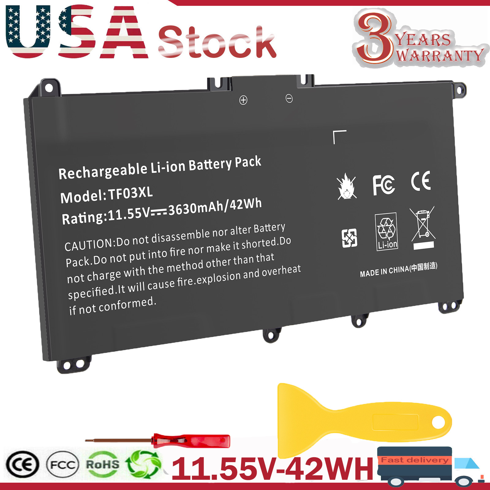 TF03XL Battery For Pavilion 15-CD 920046-541 920070-855 HSTNN-LB7X HSTNN-LB7L US