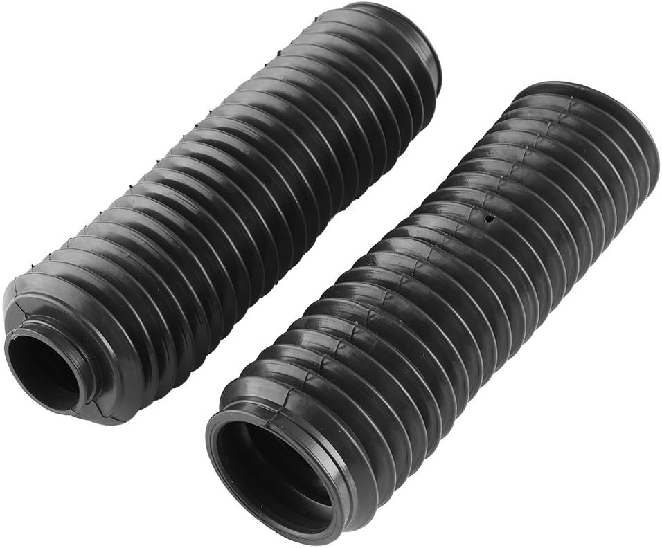 1 Pair Fork Boots - Motorcycle Black Rubber Front Fork Tubes Boots Rubber Sle...