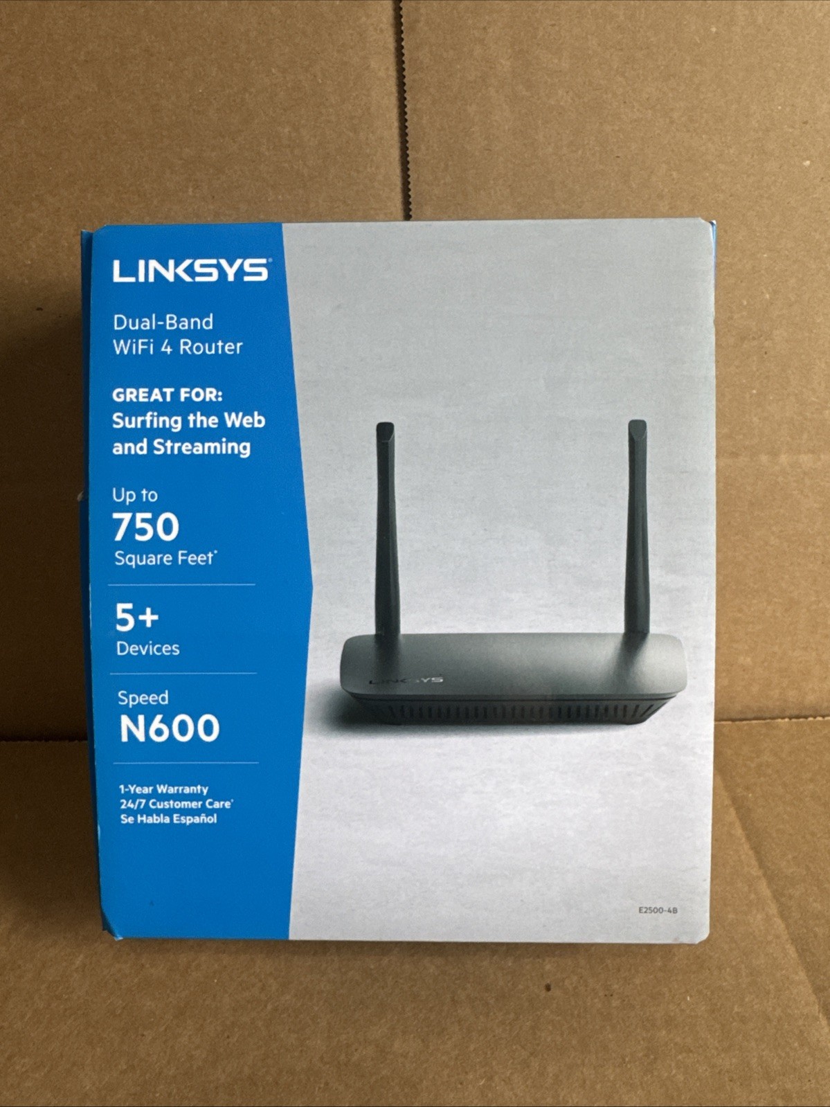Linksys E2500 V4 WiFi 4 Dual-Band N600 Router E2500-4B - AD0168 - Good Condition