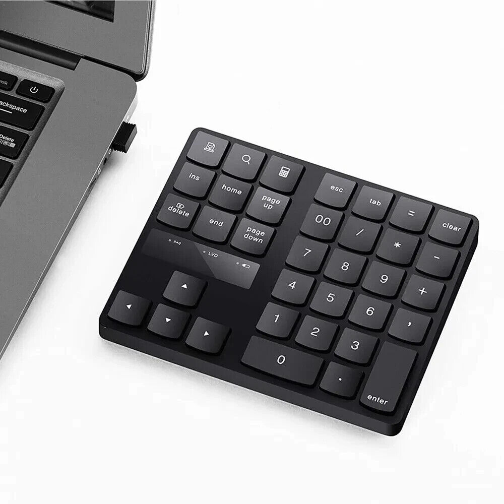 Cordless USB Numeric Keypad Wireless Portable Slim Number Pad for Laptop PC