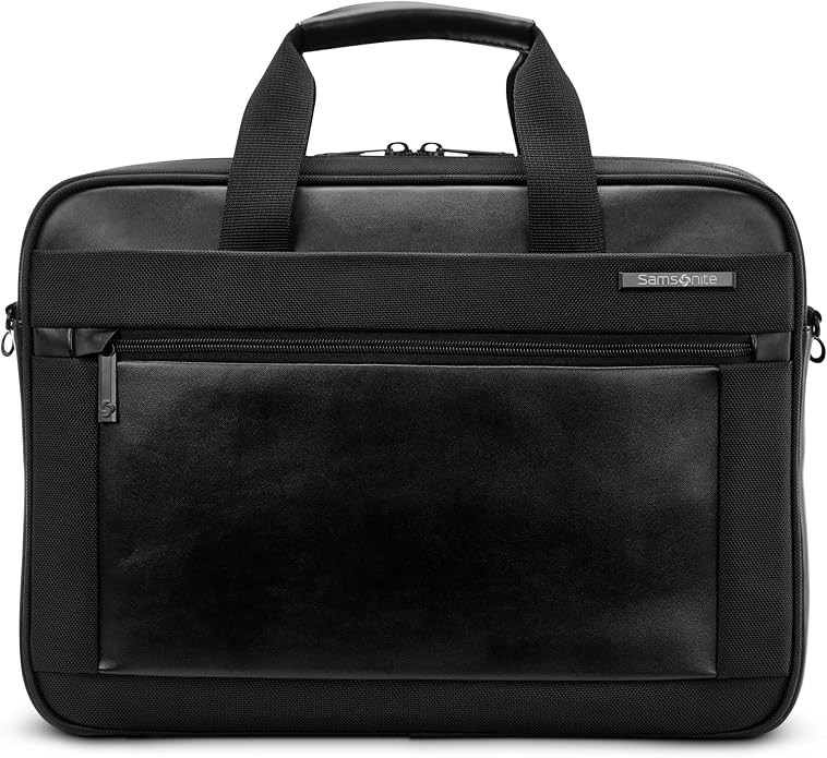 Samsonite Leather Executive Brief 15.6" Laptop Bag With 15.6" Laptop Pocket
