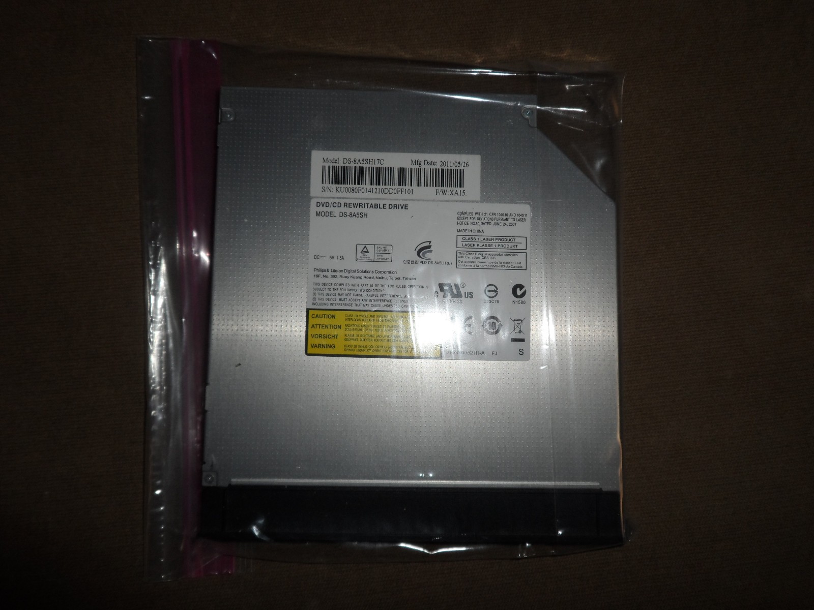 Philips & Lite-on DS-8A5SH Laptop Sata DVD-RW Drive Tested