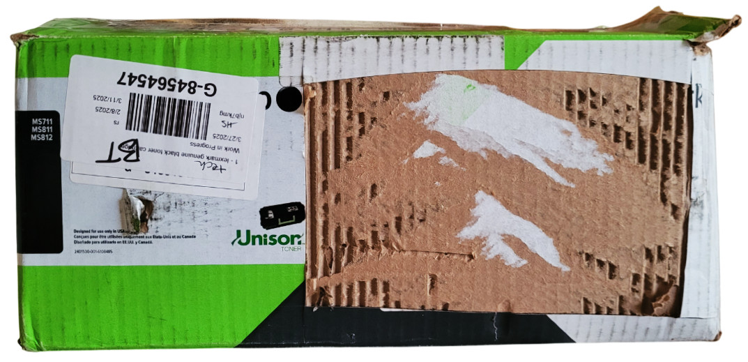 Lexmark 24B6210 Black Toner Cartridge With Open Deformed Box Without Bag