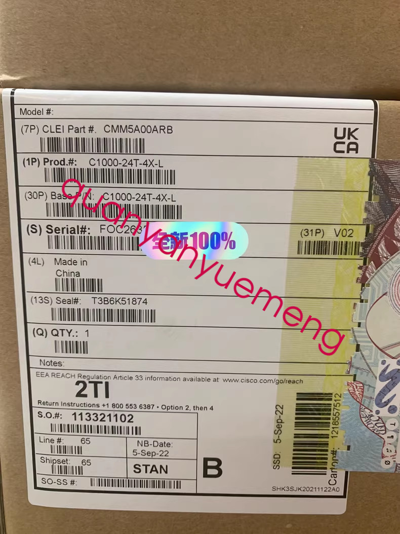 C1000-24T-4X-L cisco switch new via FedEx or DHL