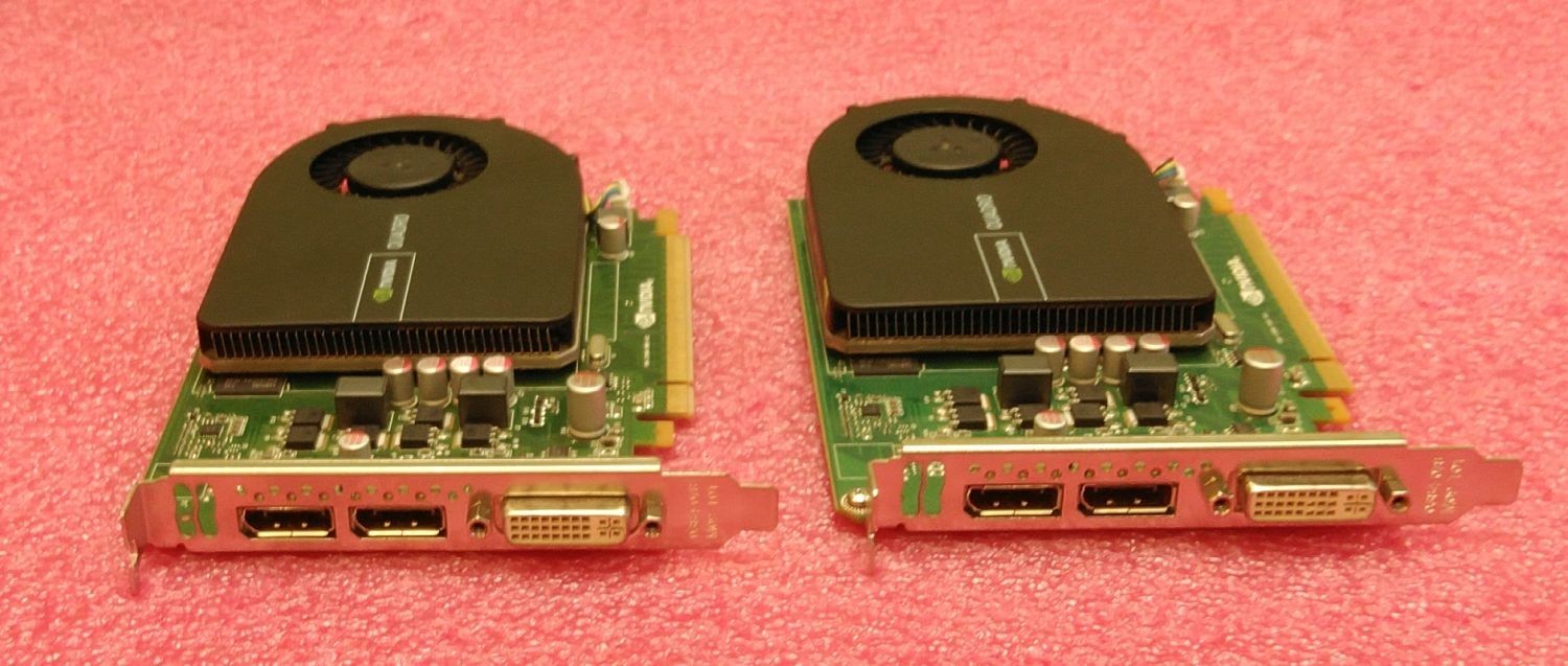 Lot of 2 - Nividia Quadro 2000 Video Cards - VCQ2000V2-T