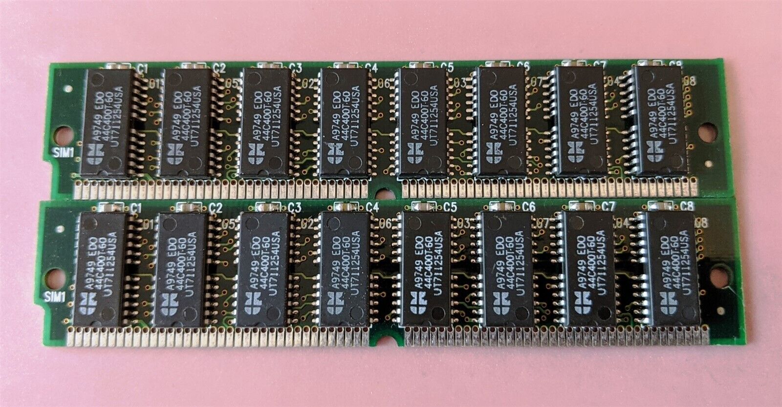 32MB 2x16MB 72-pin Simm EDO 60ns A9749 44C400T-60 Single Rank 4Mx32 5.0V Ram Kit