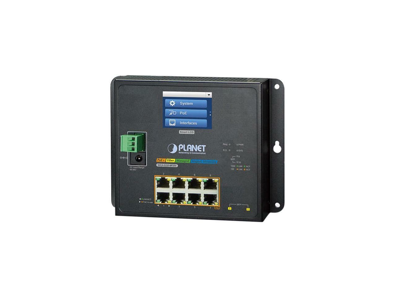 PLANET WGS-5225-8P2SV Industrial L2+ 8-Port 10/100/1000T 802.3at PoE + 2-Port 10