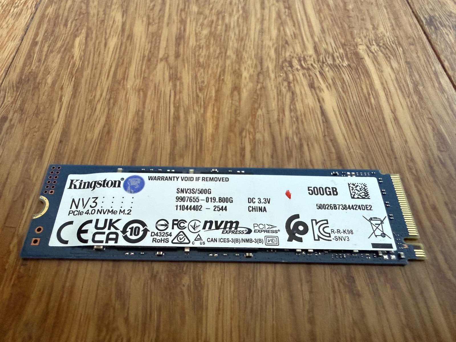 Kingston NV3 500GB NVMe SSD • PCIe 4.0 M.2 2280 • SNV3S/500G • Internal Drive