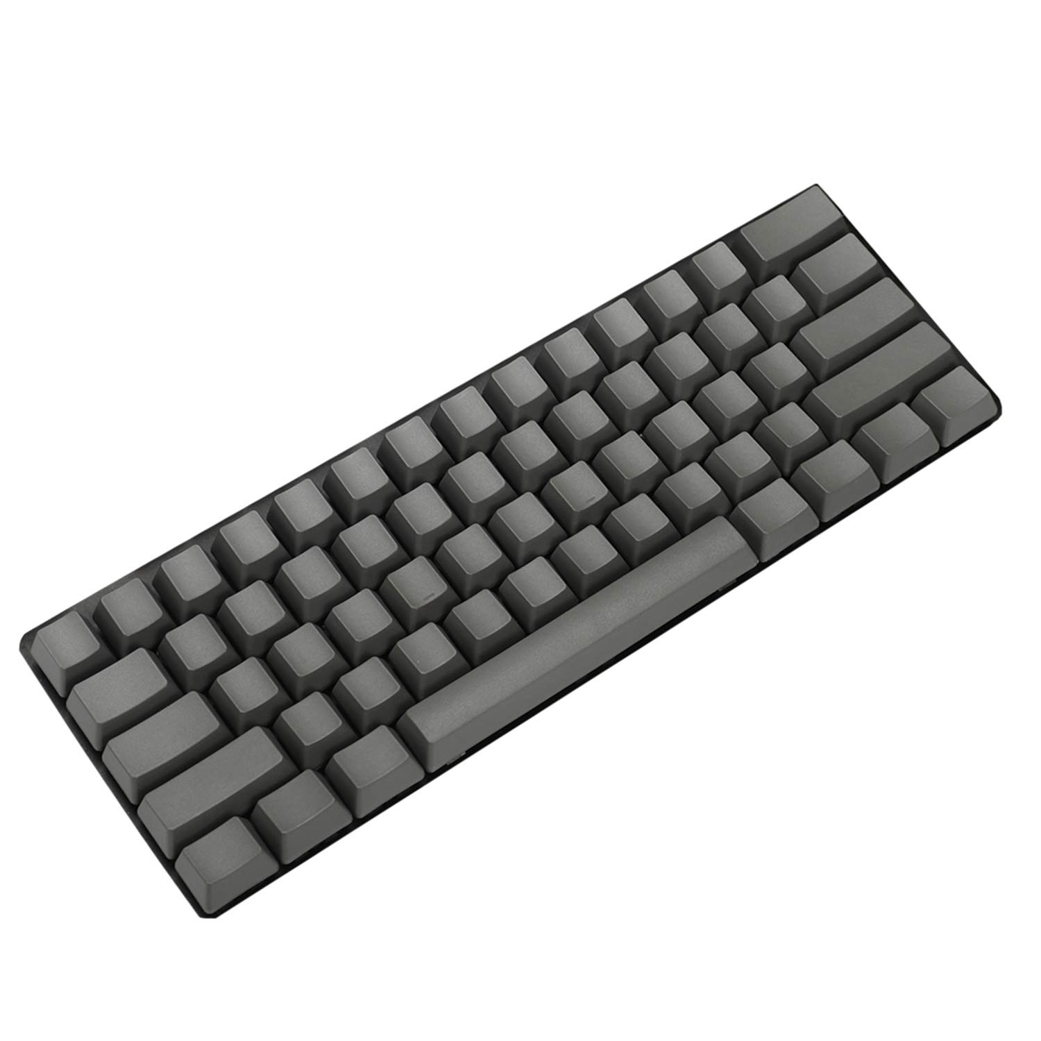 61 Keys Blank Thick PBT OEM Profile ANSI Keycaps for MX Switches Dark Gray