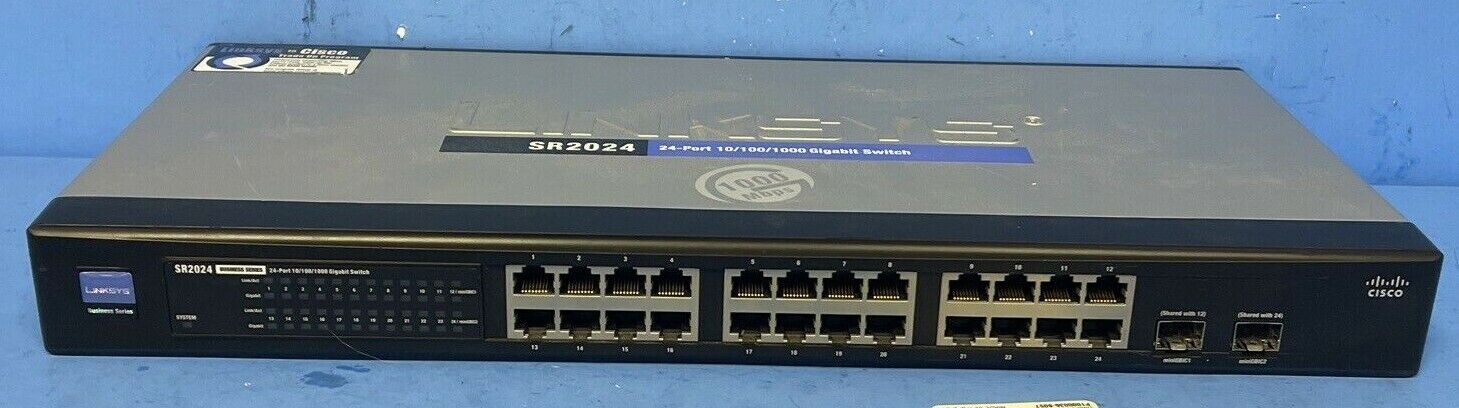 Linksys Cisco SR2024 24 Port 10/100/1000 Gigabit Ethernet Switch