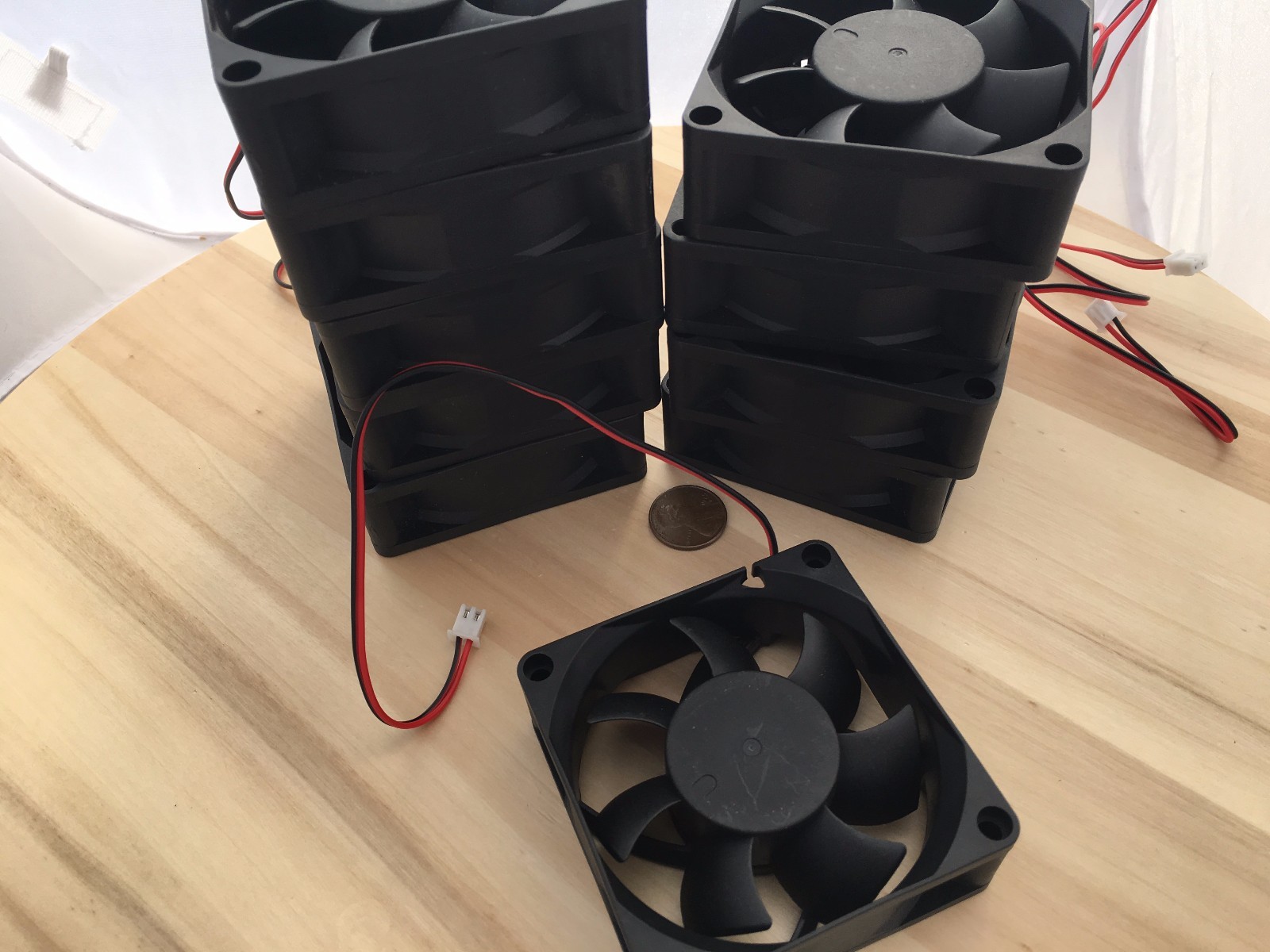 10 Pieces Gdstime 7025s 70x70x25mm 2 wires Brushless DC Cooling Fan 12V Fans C10