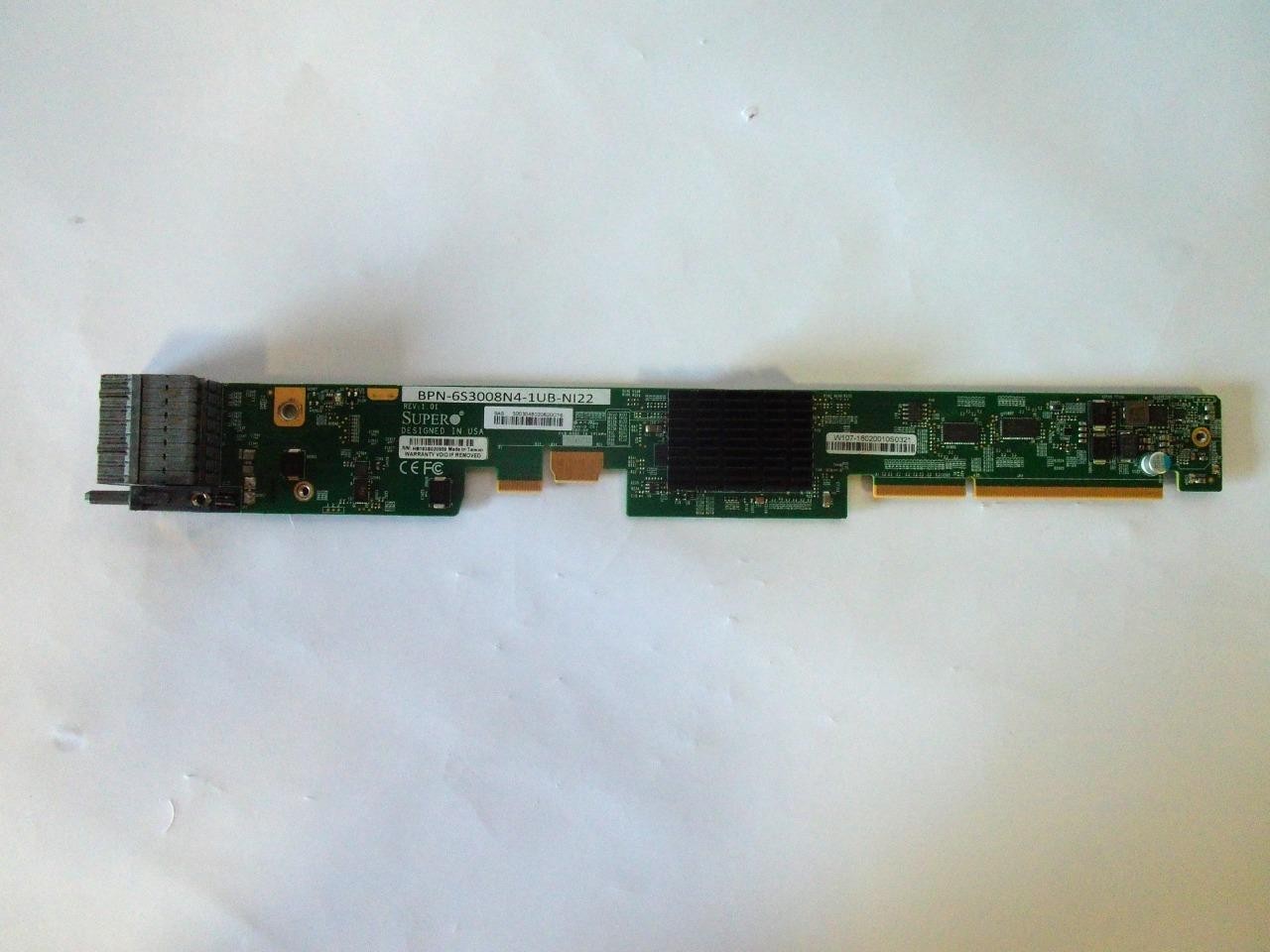 SuperMicro BPN-6S3008N4-1UB-NI22 SAS/SATA/NVMe Backplane Adapter