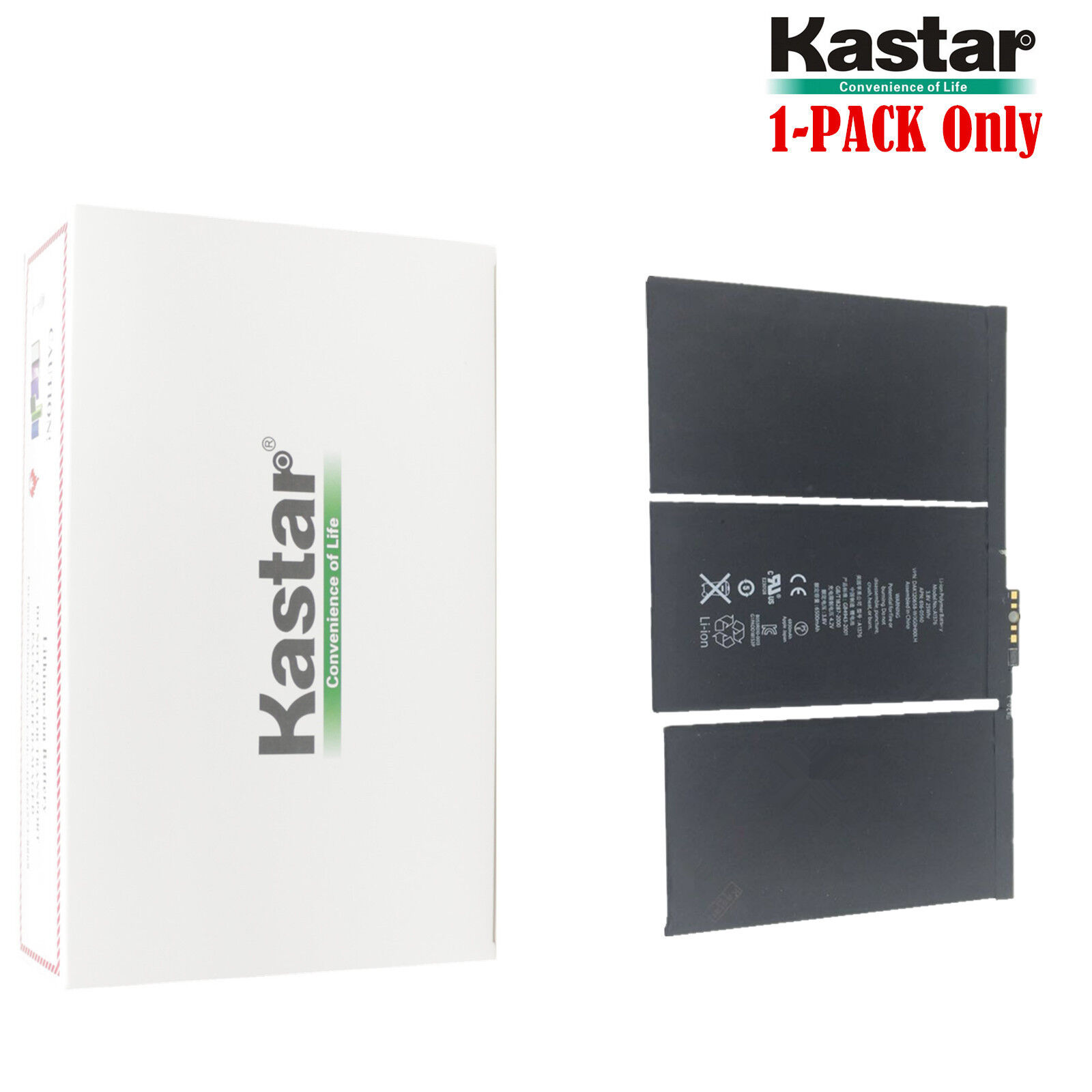 Kastar Battery for Apple iPad1 iPad2 iPad3 iPad4 iPad5 iPad6 iPad mini iPad air