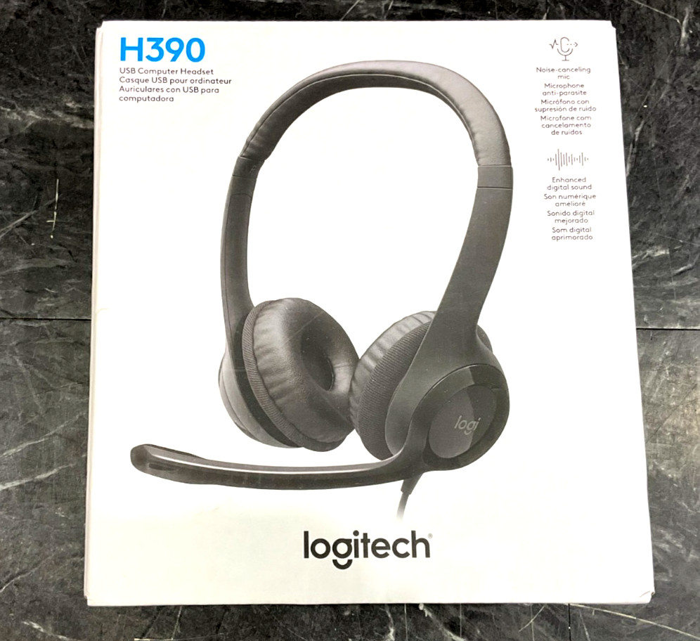 Logitech H390 USB Headset 981-000014 💚❤️💚❤️ OPEN BOX 💚❤️💚❤️