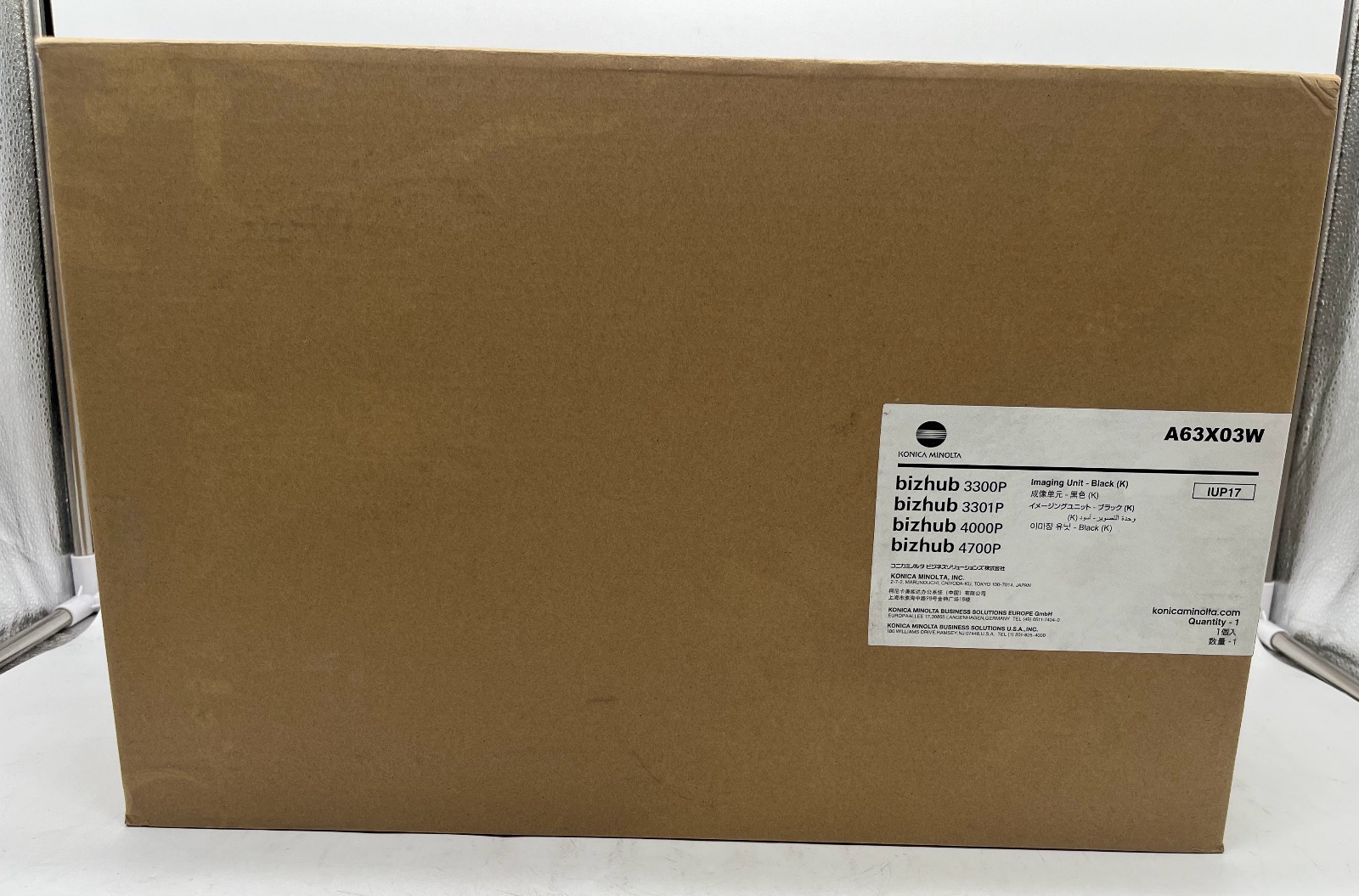 Genuine Konica Minolta A63X03W (A63X03V) IUP-17 Black Imaging Unit, OEM-Worn Box
