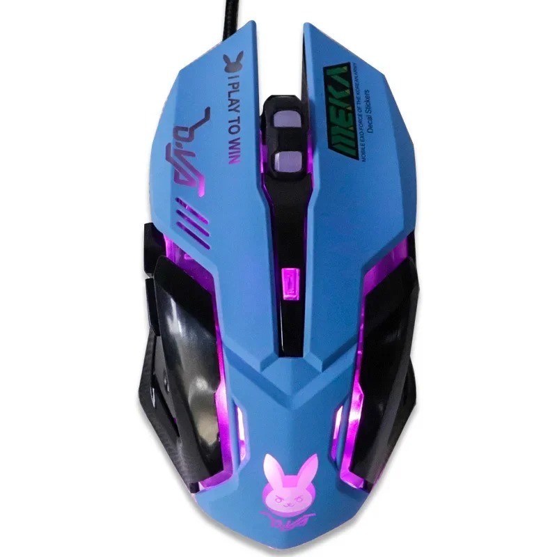 6 Button Gaming Mouse RGB LED Backlit Wired USB Computer Mouse Ergonomic Gamer