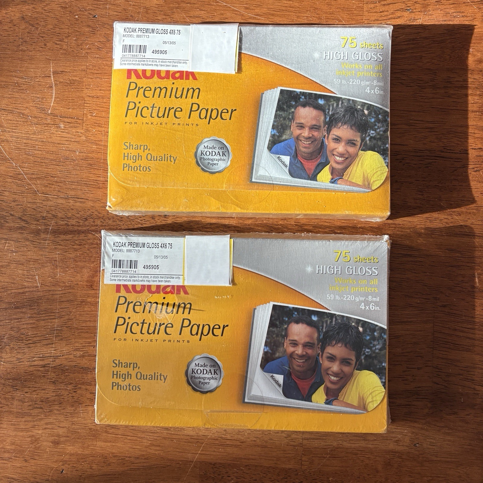 Kodak Premium Picture Paper High Gloss 4 × 6 Inch Two Packs New Sealed 150 Total