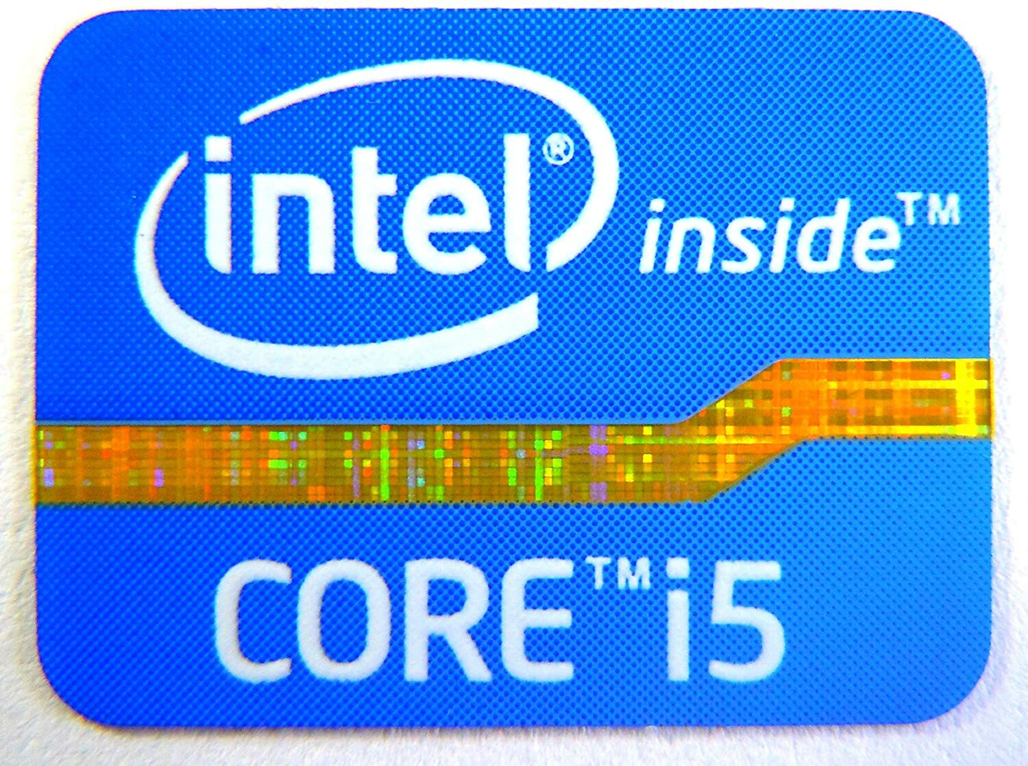 50 PCS Intel Core i5 Blue Sticker Case Badge Genuine USA Lot Wholesale OEM