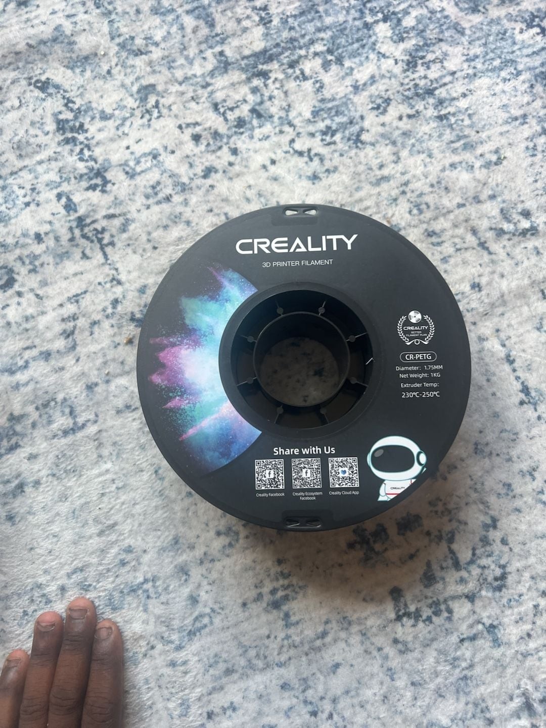 Creality CR-PETG Black 3D Printer Filament 1.75mm 1KG