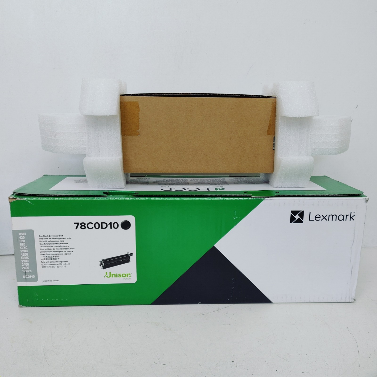 OB 22.2oz/628g-Lexmark 78C0D10 Black Developer Unit 78C0D10