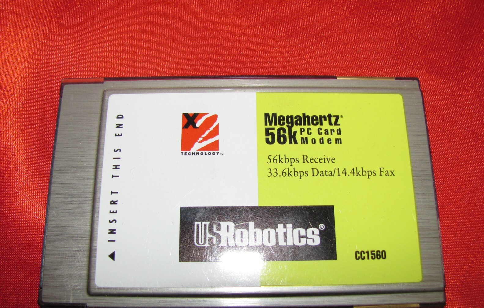 US Robotics Megahertz 56k PC Card Modem~CC1560~Used Open Box