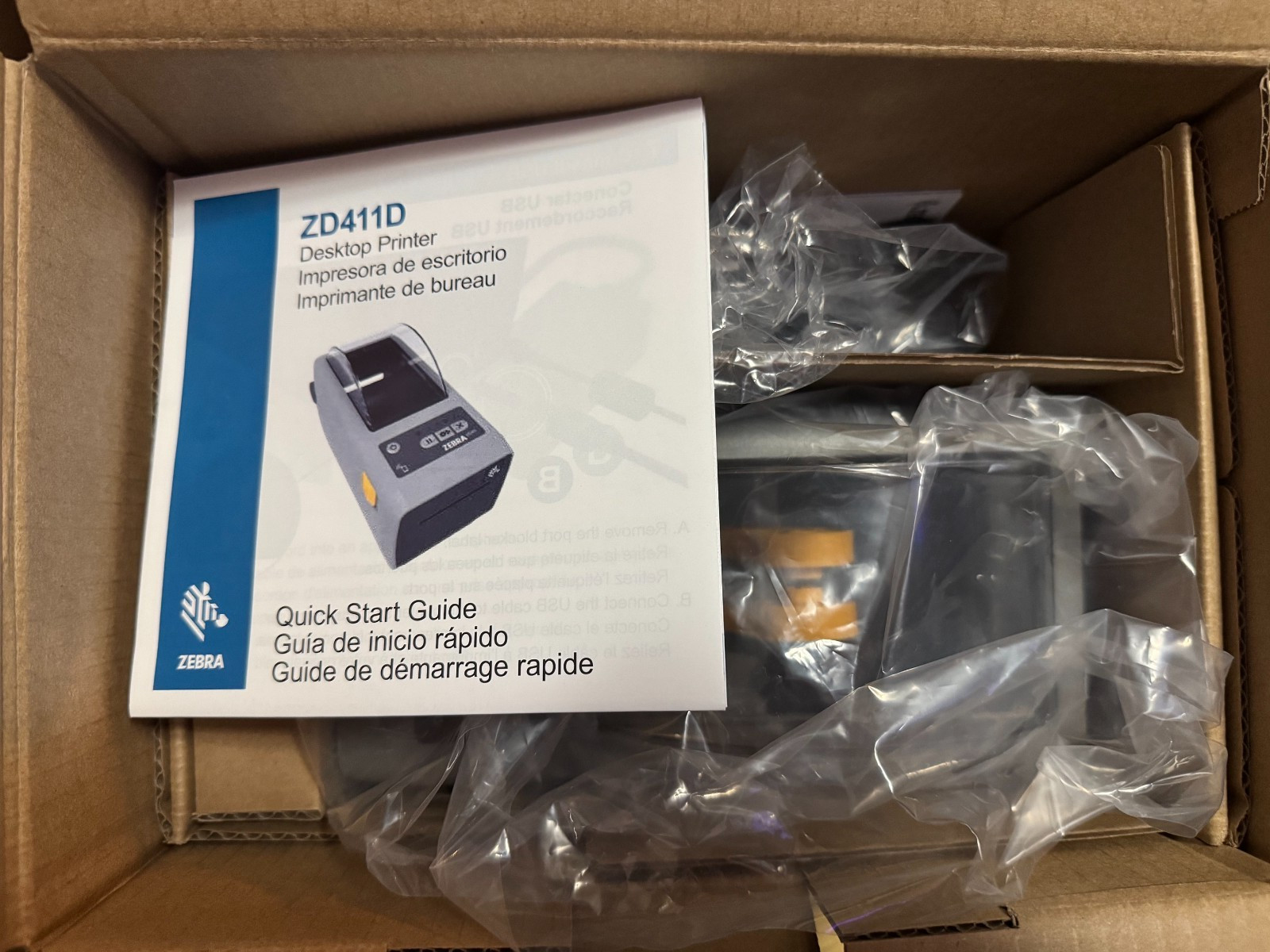 Zebra ZD411D Desktop Direct Thermal Laser Barcode Printer Label New Unused
