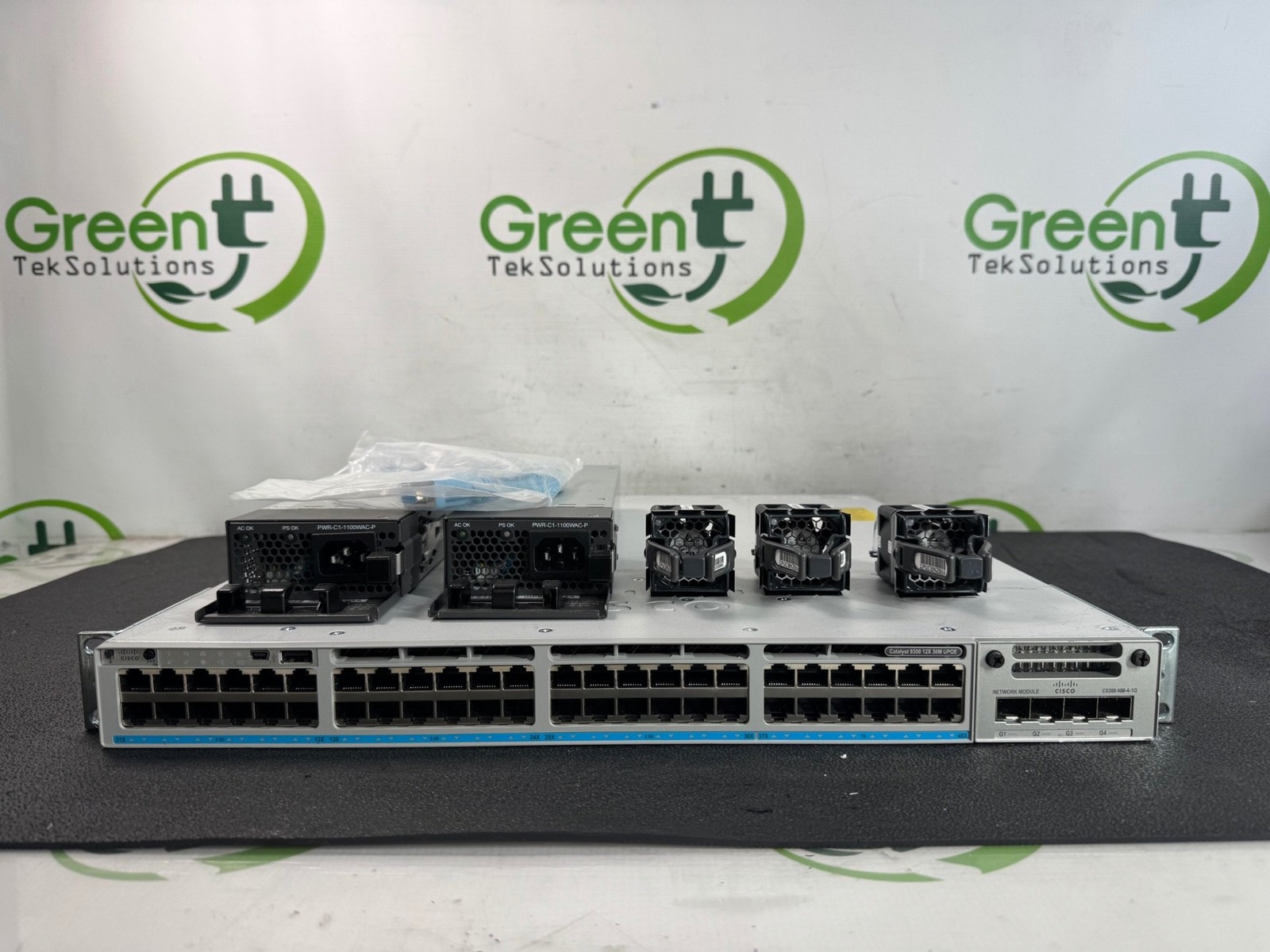 Cisco C9300-48UXM-A 48-Port UPOE mGig Switch C9300-NM-4-1G Dual 1100W PSU