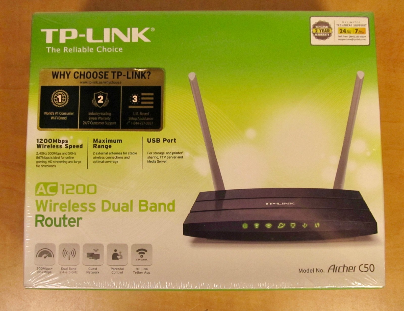 TP-LINK Archer C50 AC1200 Wireless Dual Band Router Brand New still sealed