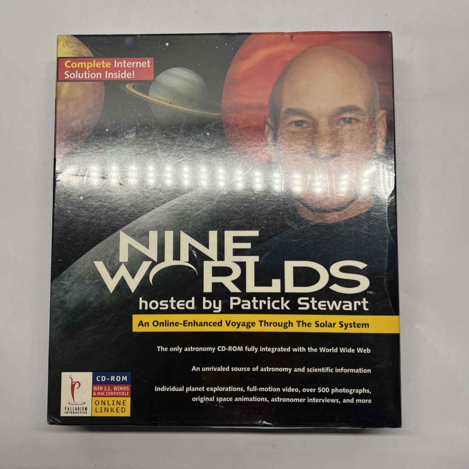 Nine Worlds, Hosted By Patrick Stewart. Online - Enhanced Voyage, 1996 BIG BOX
