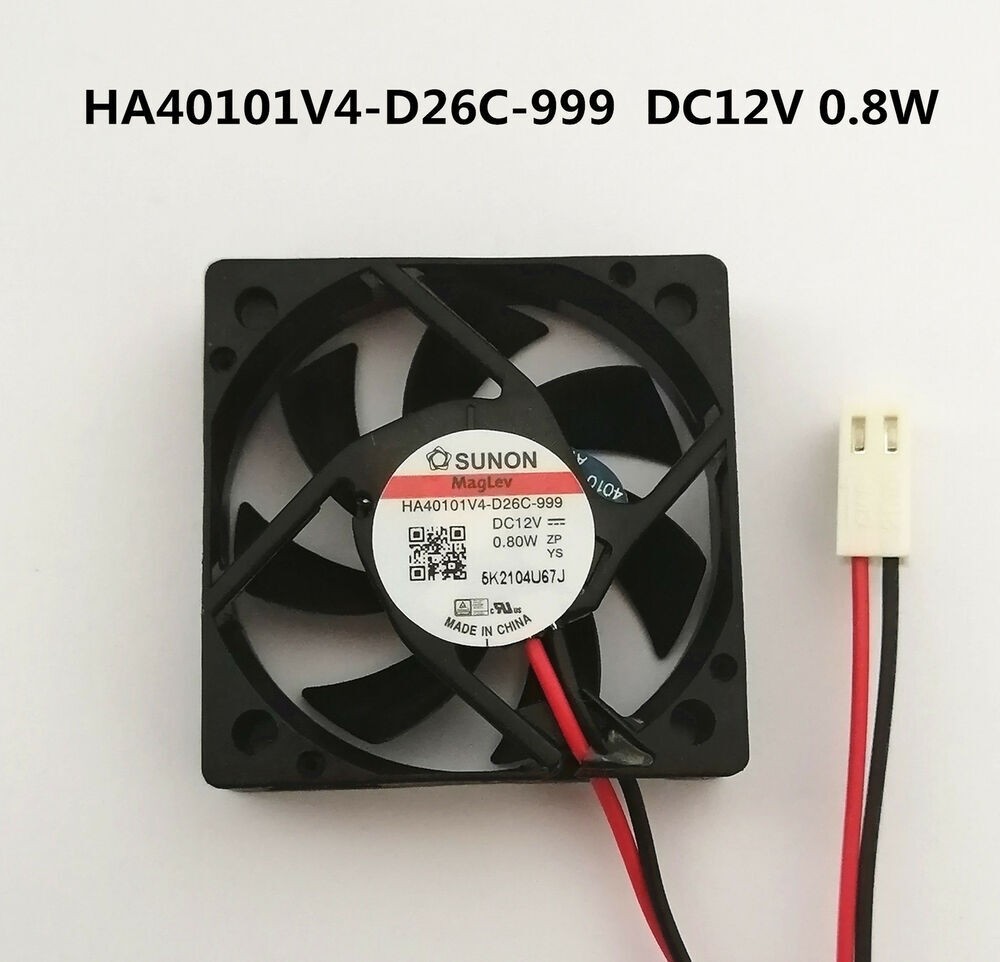 For SUNON HA40101V4-D26C-999 4010 12V 0.8W 2-pin magnetic suspension silent fan