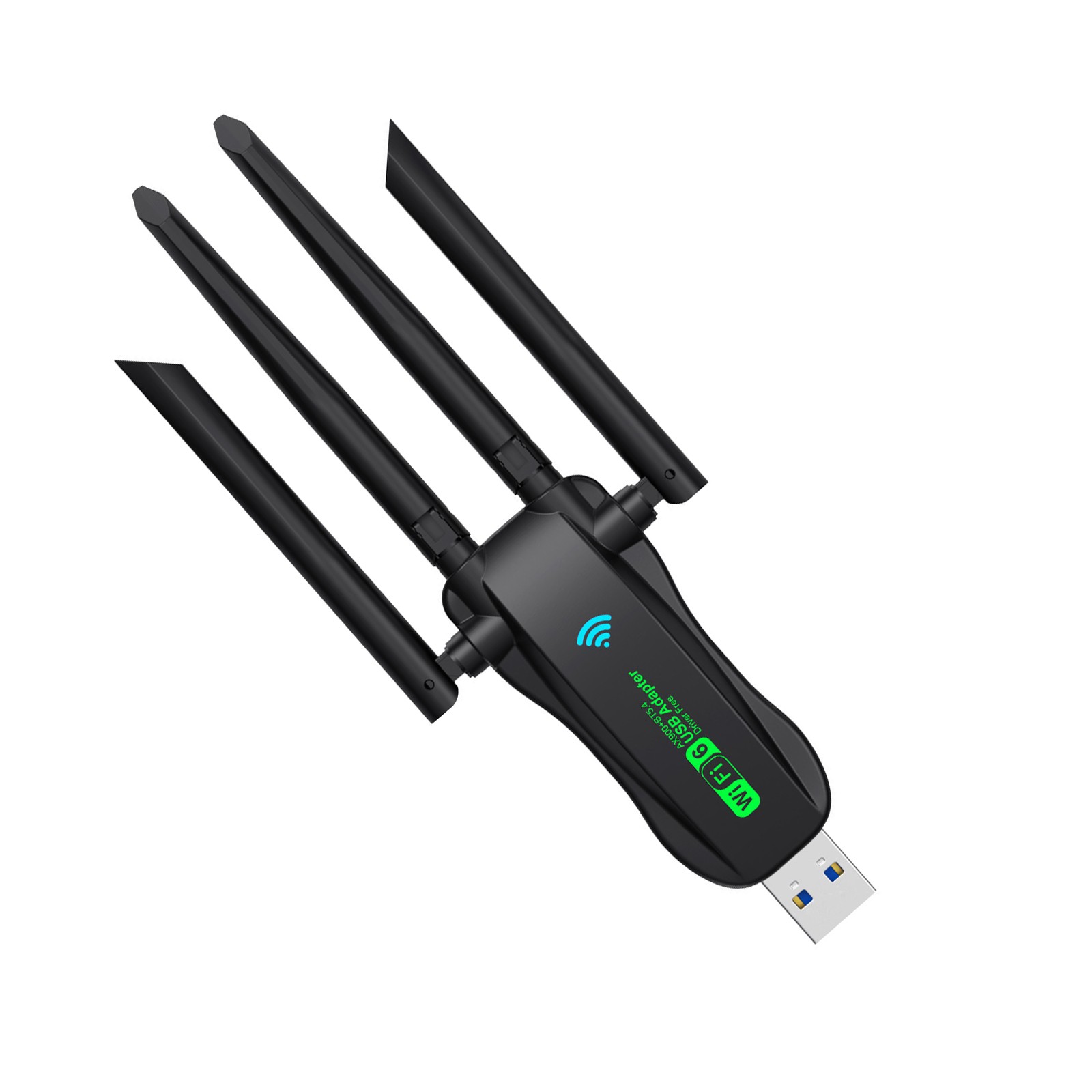 For Laptop USB WiFi 6 Adapter Bluetooth 5.4 Dongle Dual Band with Antenna New