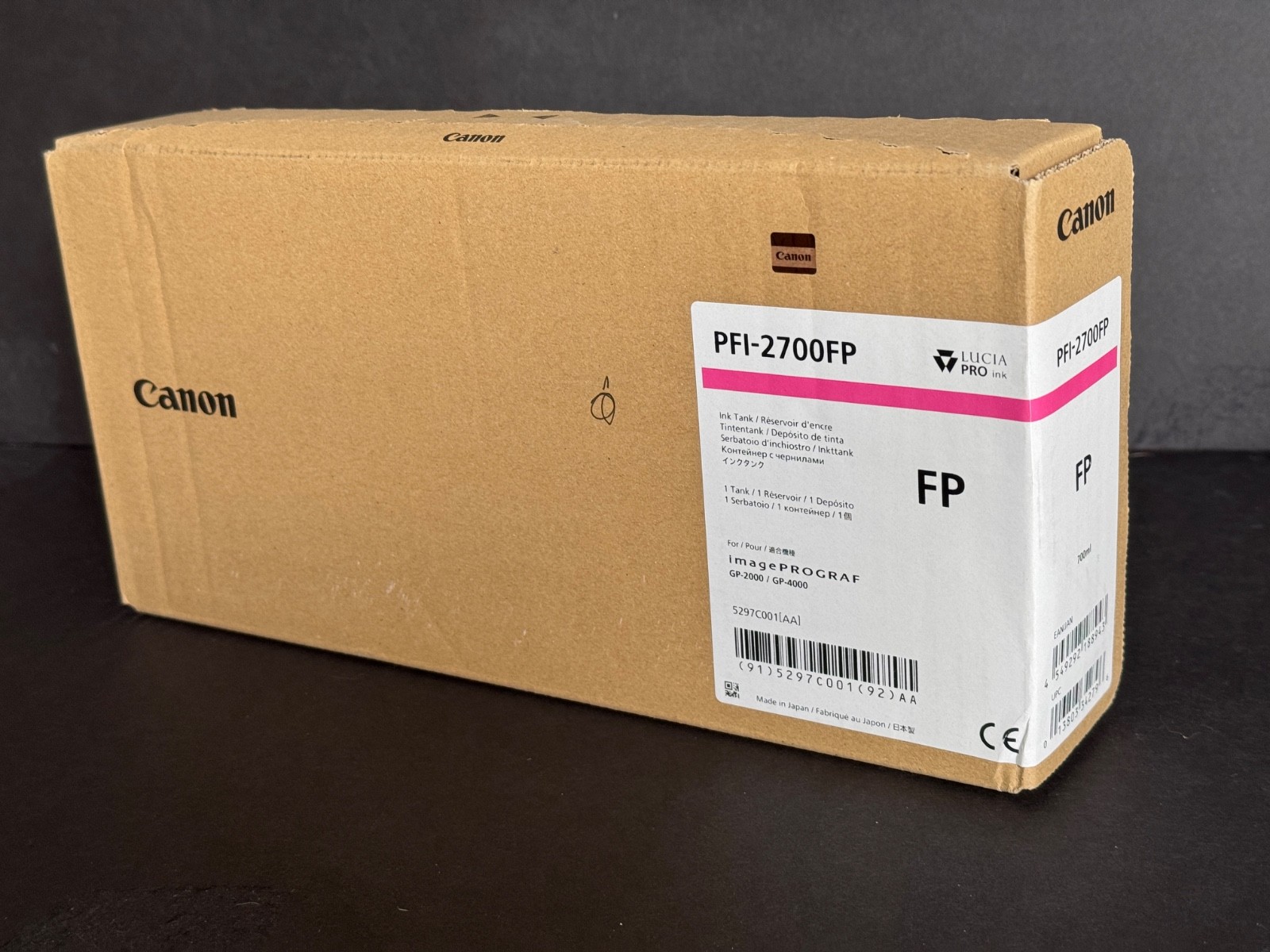 Canon PFI-2700FP ink Cartridge, unopened box