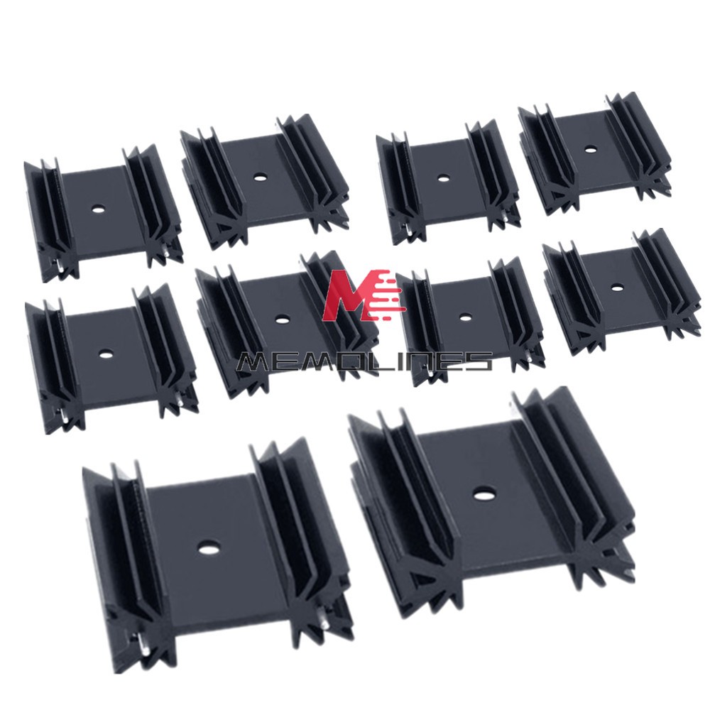 10PCS 34x38x12mm Aluminum Heatsink Cool Heat Sink TO-247 TO-220 Sound Transistor