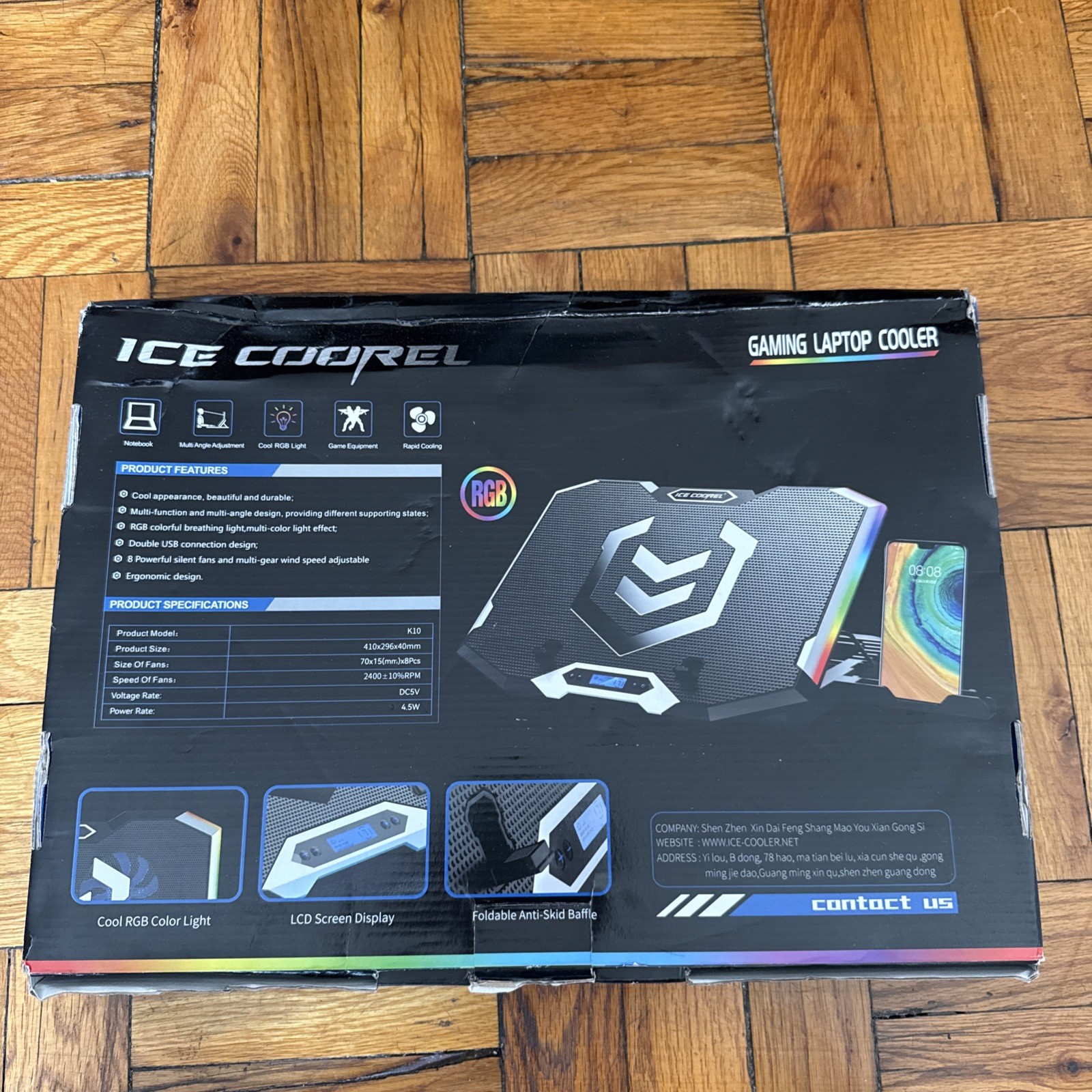 ICE COOREL RGB Gaming  Laptop Cooling Pad for 15.6-17.3 Inch