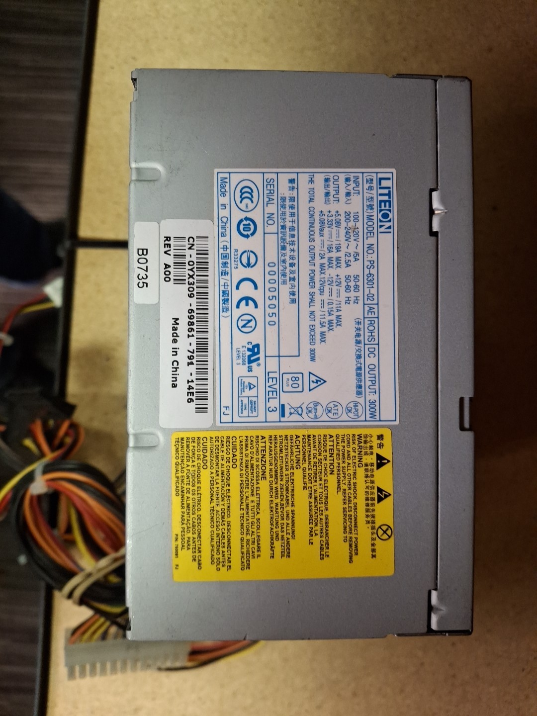 Liteon Power Supply Model PS-6301-02  OYX309 YX309