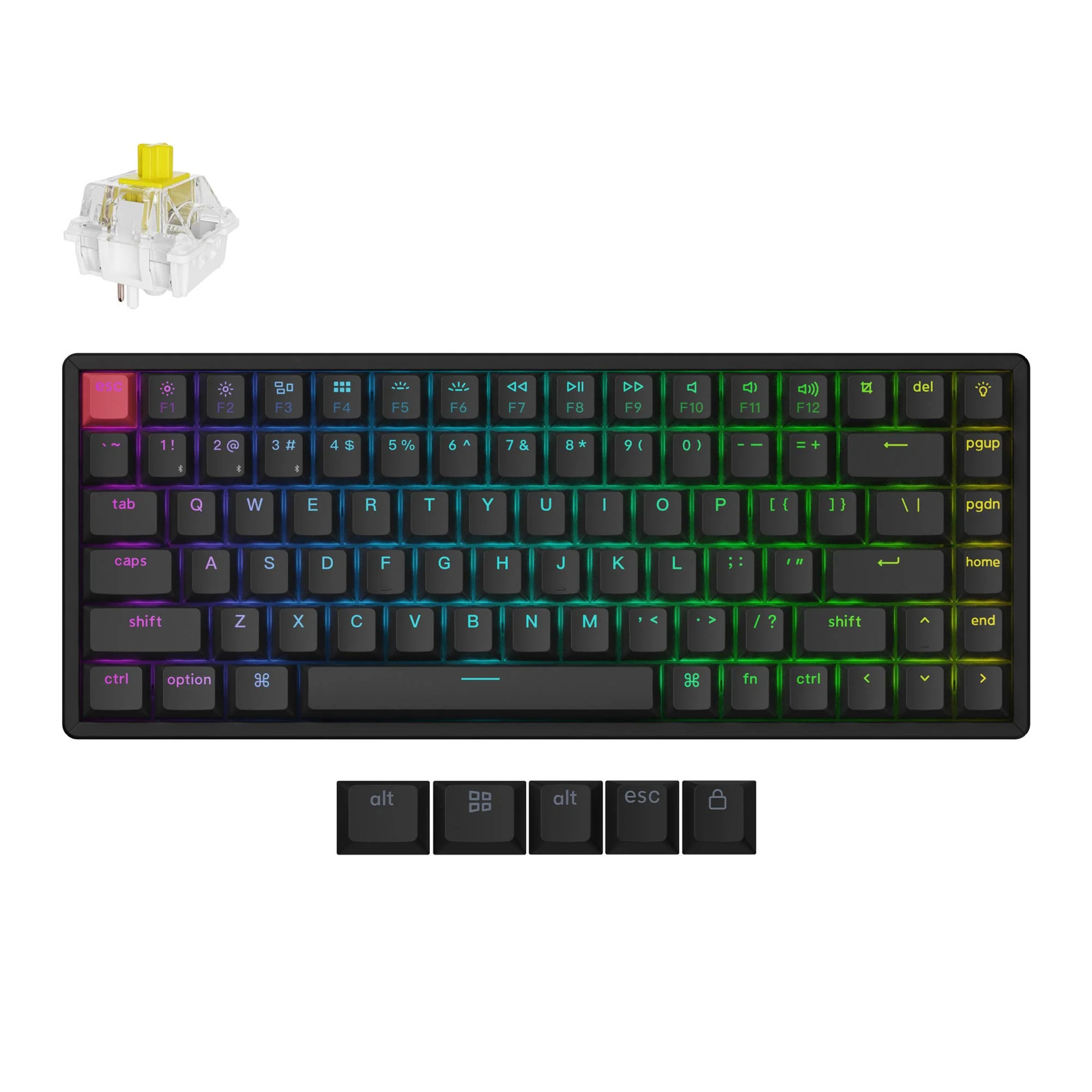 Keychron K2 Version 3 Wireless RGB Banana Switch Mechanical Keyboard Black New