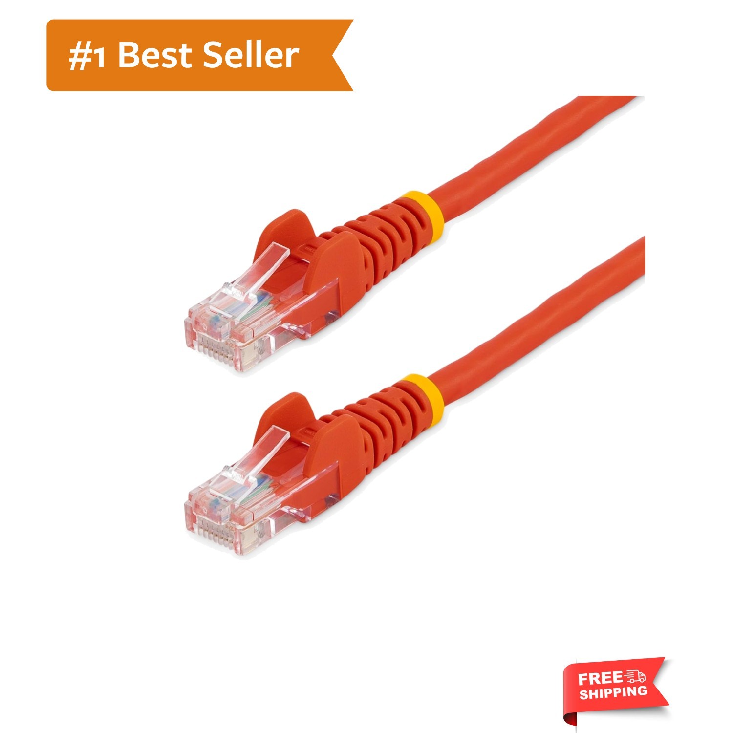 6 ft. 1.8 m Cat5e Ethernet Cable - Power Over Ethernet - Snagless - Red - Eth...