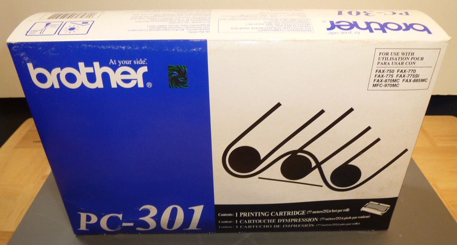 New Factory Sealed Genuine Brother PC-301 Toner in Box, New, Unused OEM