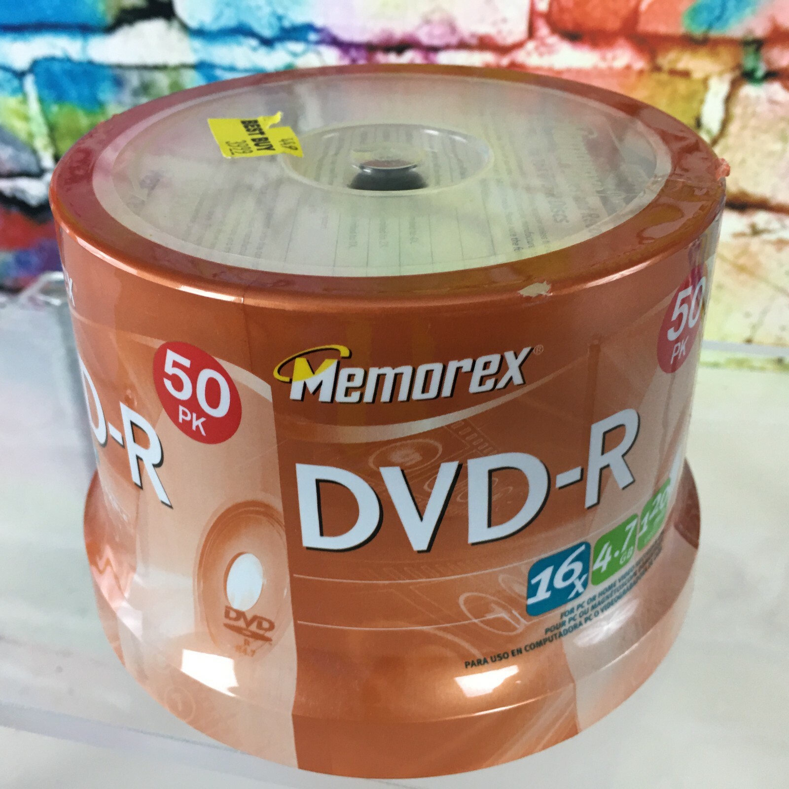 Memorex DVD-R 50 Pack Spindle 4.7 GB 16X 120 Minutes Record Blank Media Sealed