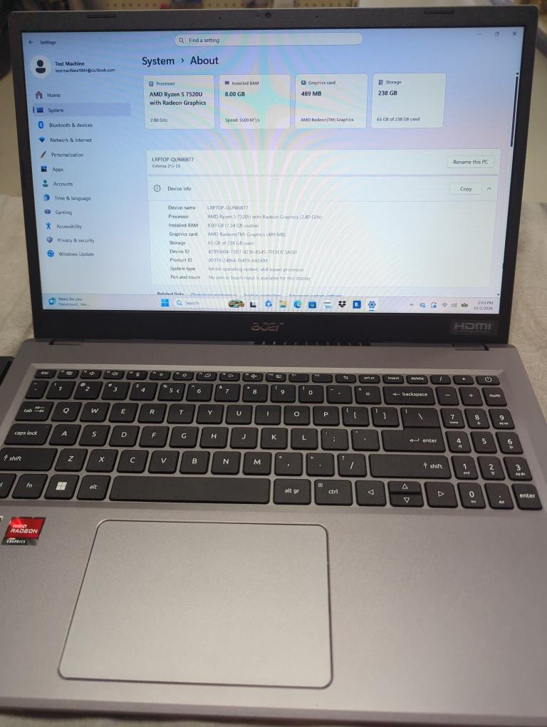 ACER EXTENSA 15 EX215-24 (PIT008156)