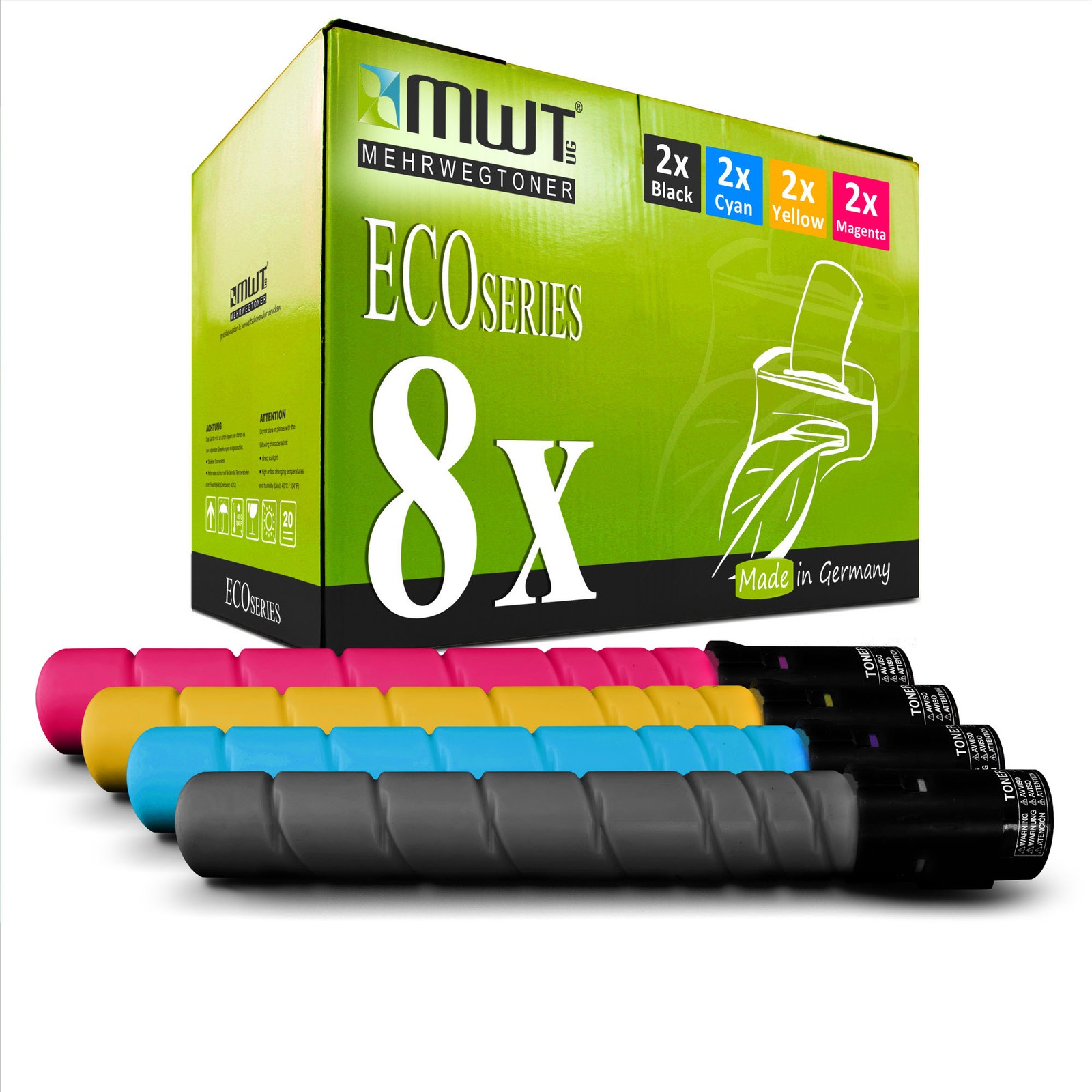 8x Eco Toner for Konica Minolta Bizhub C-360
