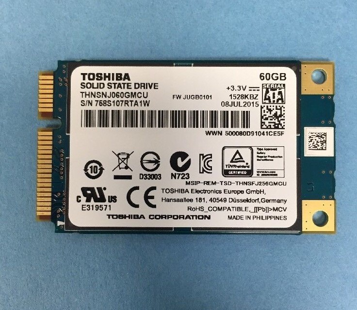 NEW THNSNJ060GMCU Toshiba HG6 Series 60GB MLC SATA 6Gbps mSATA Internal SSD