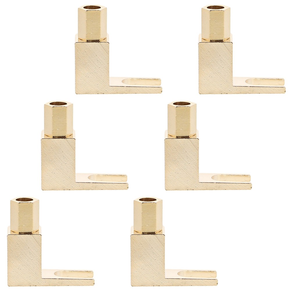 Vintage Style Gold Copper Spade to Banana Audio Wire Connector Reusable Adapter