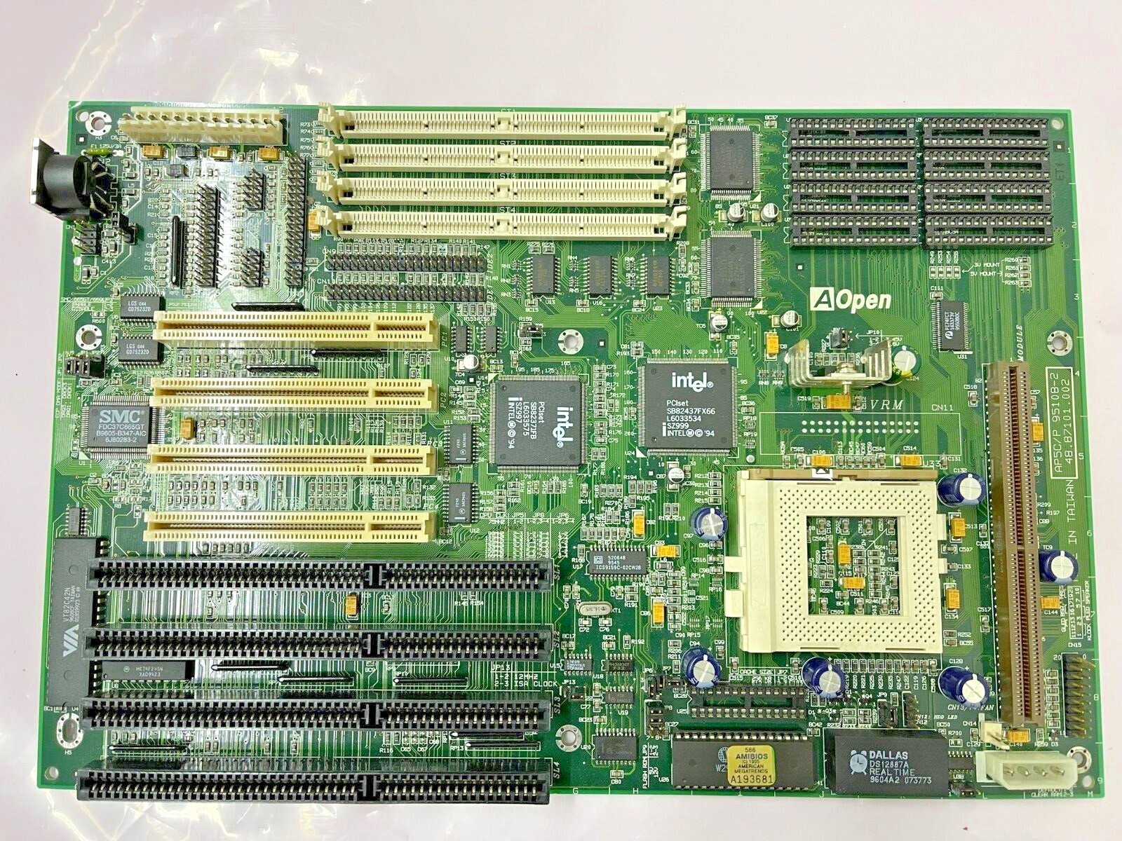 RARE VINTAGE AOPEN AP5C/P SOCKET 7 PENTIUM AT MOTHERBOARD INTEL AMD CYRIX MBMX43