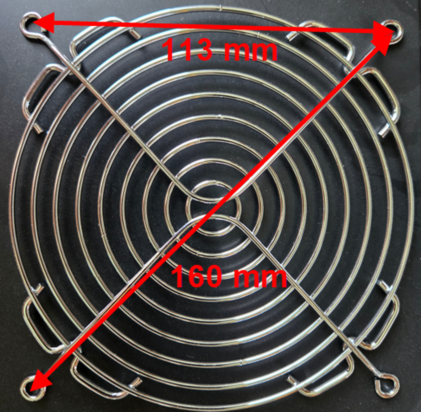 Cooling Fan Finger Guard Diagonal Hole Spacing 160 mm, Reinforced ~NEW~