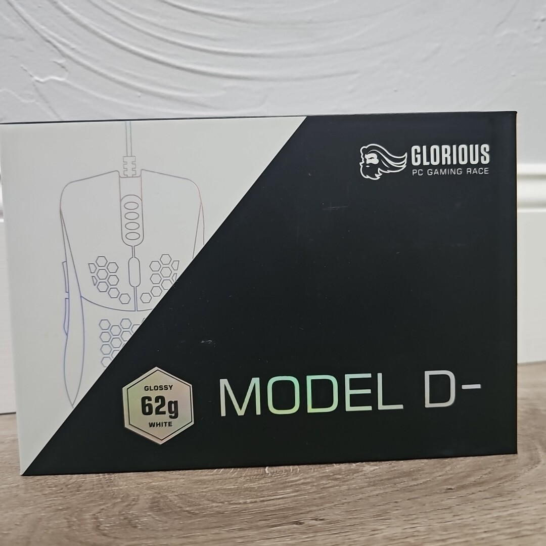 New Glorious Model D Minus Glossy White RGB Wired Gaming PC Mouse D-