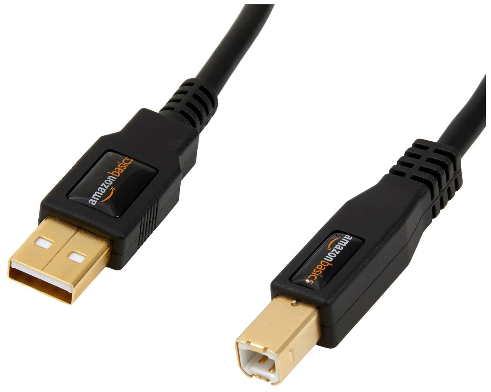 Amazon Basics USB 2.0 Cable USB-A to USB-B for Printer Hard Drive 6ft Black